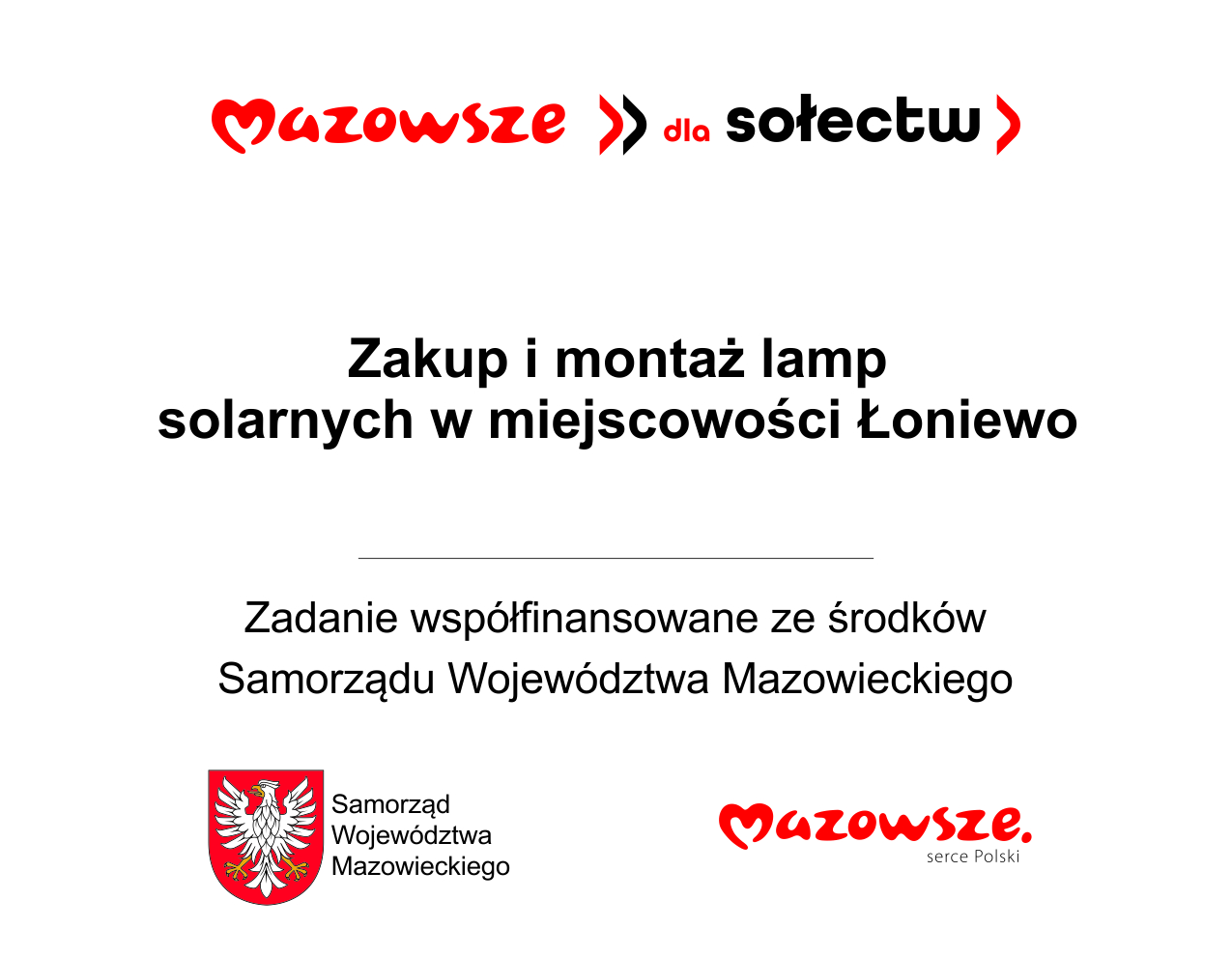 lampy solarne Łoniewo  tablica